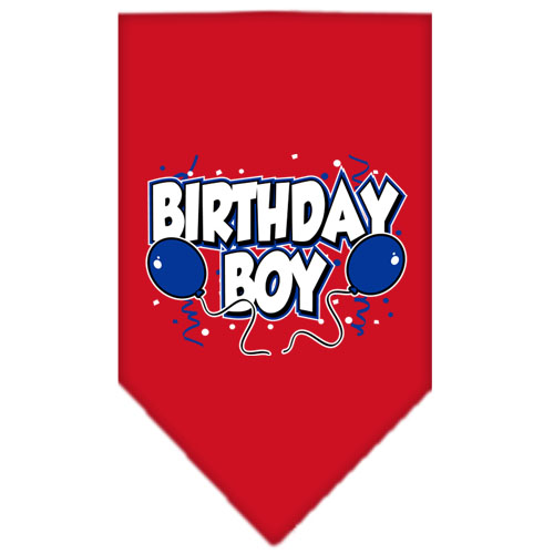 Birthday Boy Screen Print Bandana Red Large